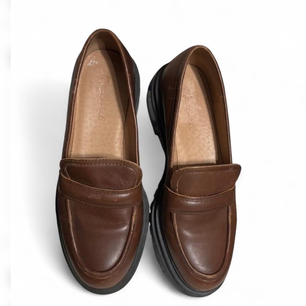 Madewell Bradley Lugsole Brown Chunky Loafers Size 8